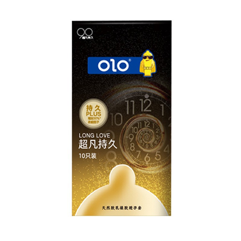 Bao Cao Su Siêu Mỏng OLO Black Gold Tăng Thời Gian QH Nhiều Gel Bôi Trơn Hộp 10 bcs Tặng Bao Cao Su LP01-Life Plus Store