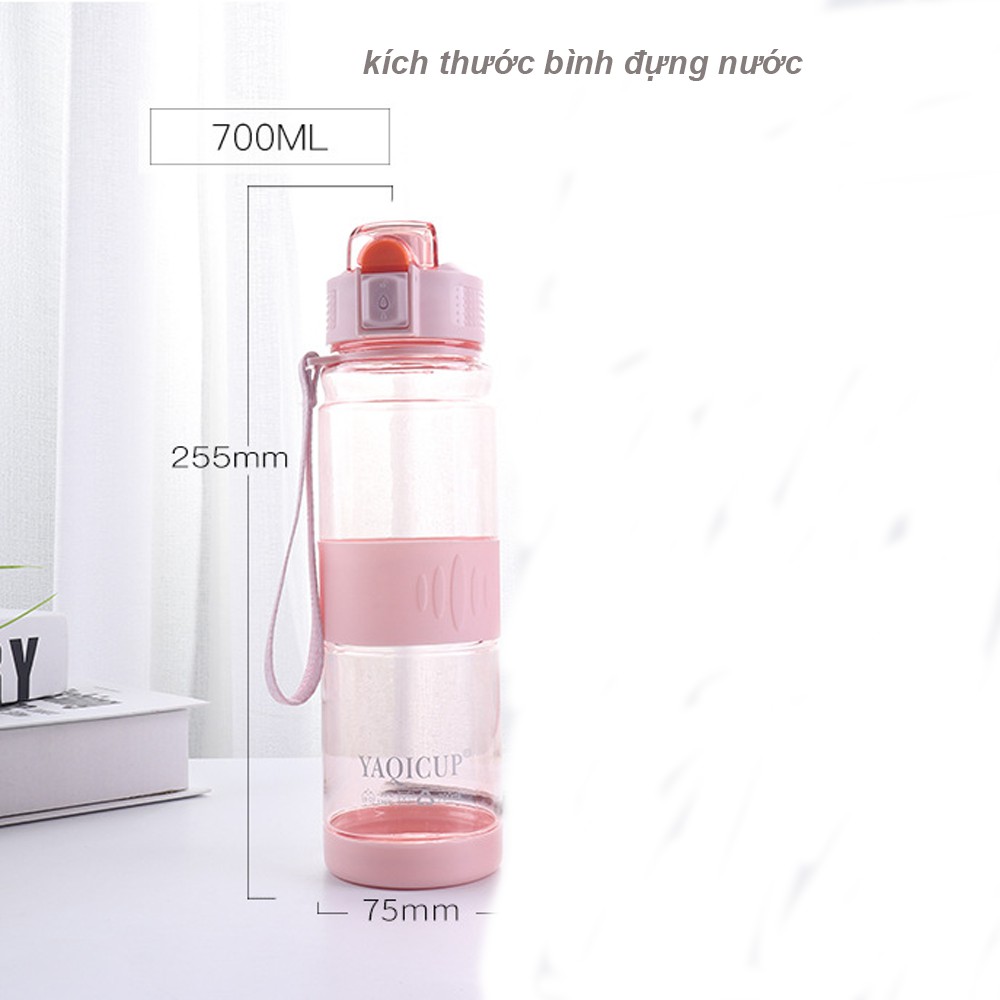 [ XẢ KHO ] Bình đựng nước nhựa cao cấp thể thao dung tích 700ml