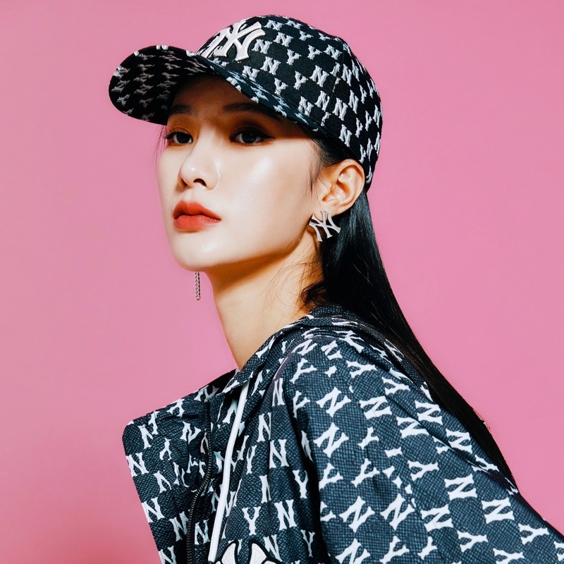 (HÀNG XUẤT XỊN) Mũ / Nón đen N03 M//L//B N//Y MONOGRAM BASEBALL CAP PINK Made in Viet//nam full-tem-tag One size