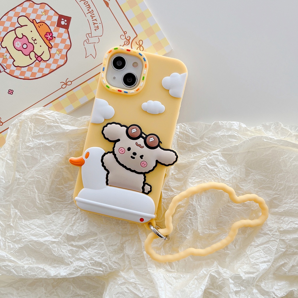Ốp Điện Thoại Mềm Chống Sốc Hình Chú Cún Xoăn Hoạt Hình Cho iPhone 6 7 8 Plus X XS XS MAX XR 11 12pro 13promax