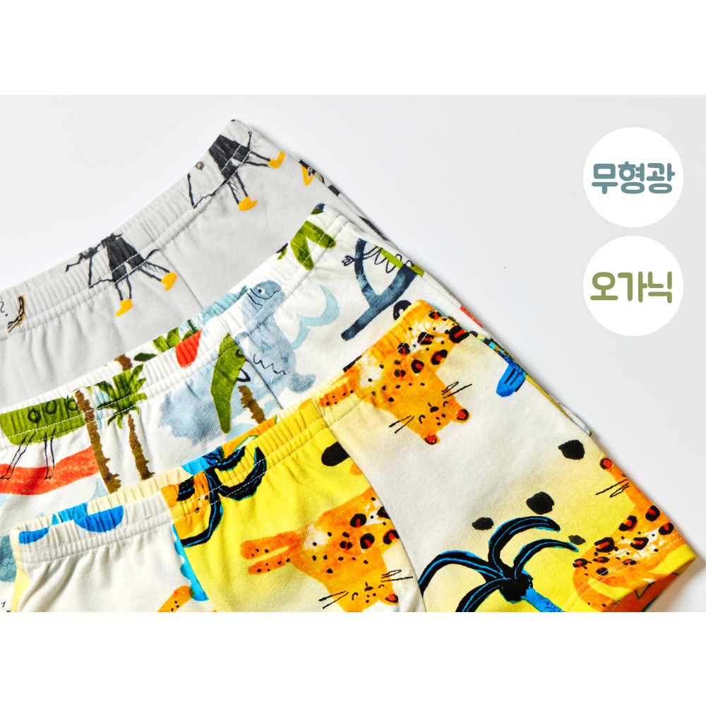 Set 3 quần chip đùi cotton spandex cho bé trai Unifriend Hàn Quốc U6001