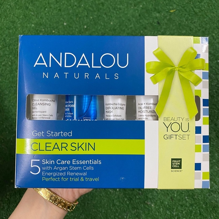 Set 5 món mini các loai chăm sóc cho da  Andalou Naturals Mỹ