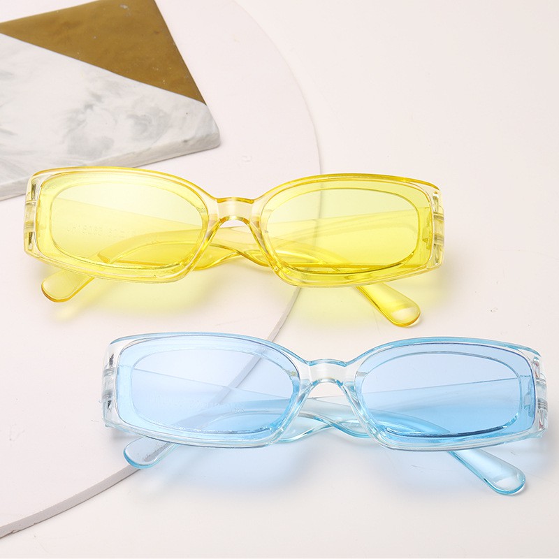 Kính mát tròng vuông màu sắc ngọt ngào thời trang phong cách unisex