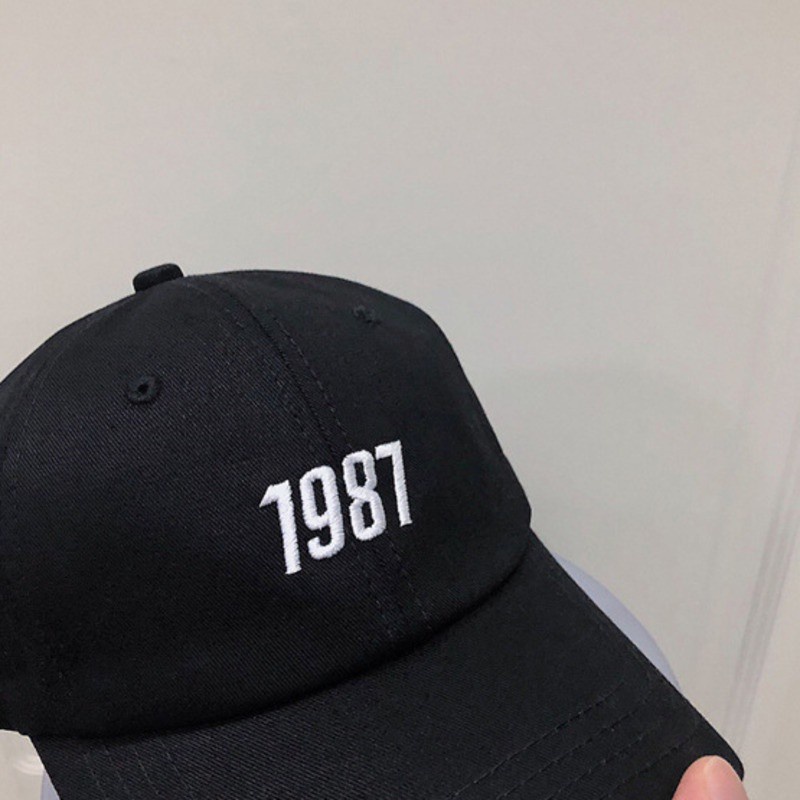 Mũ lưỡi trai bóng chày 19122 thêu họa tiết 1987 phong cách Hàn Quốc thường ngày thông dụng dễ phối đồ