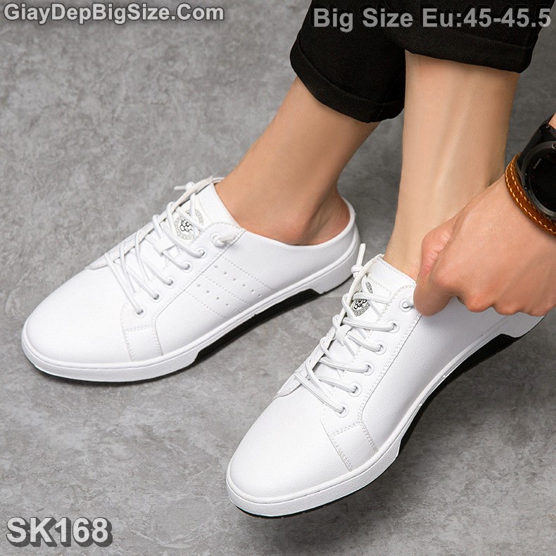 Giày Sneaker hở gót, giày thể thao big size cỡ lớn EU:45-45.5 cho nam chân to