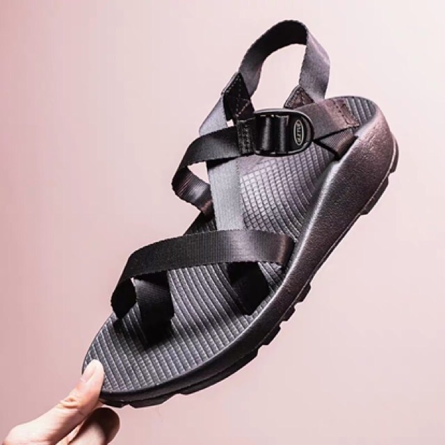 Dép sandal nam quai dù đen bền đế đúc 2 lớp(free ship)