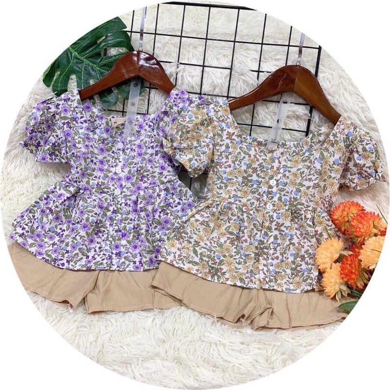 Set đồ mua hè cho bé gái đi học