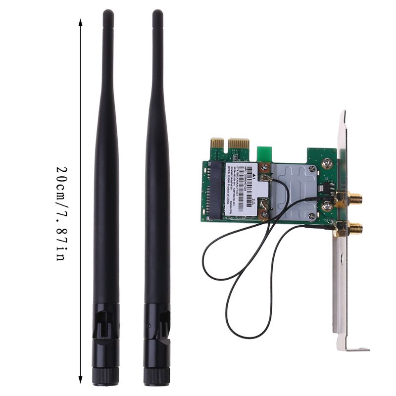 Bảng mạch kết nối thẻ wifi không dây BCM943225HMS PCI-E băng tần kép và ăng ten 300m cho máy tính