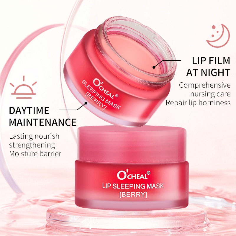 Mặt nạ ngủ cho môi OCHEAL Lip Sleeping Mask, Mặt nạ ngủ môi Berry Giúp Môi Mềm Mại Hồng Hào Cằn Bóng Dưỡng Cấp Ẩm Cho Môi