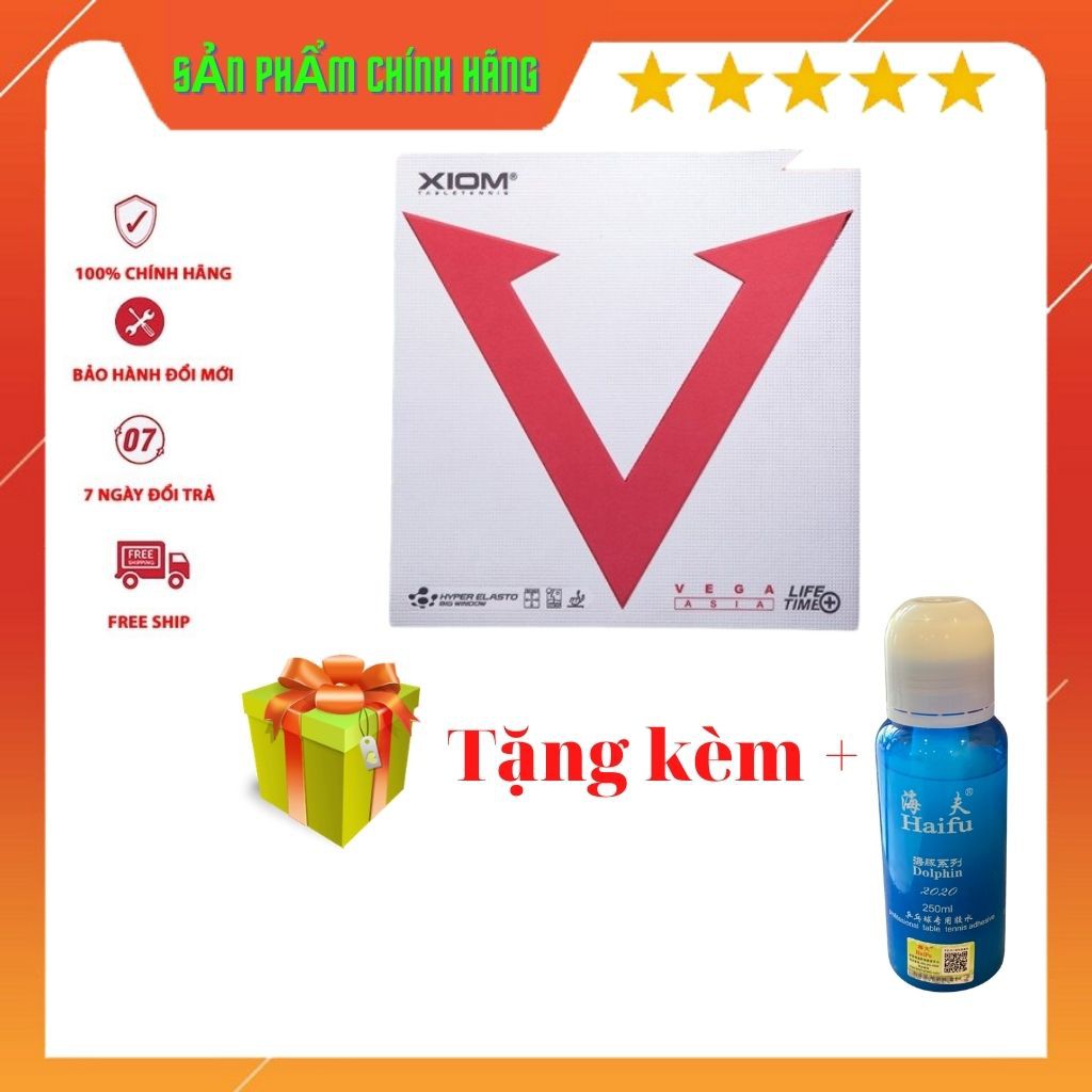 Mặt Vợt Bóng Bàn XIOM Asia Phiên Bản Mút Dòng VEGA Có Tốc Độ Nhanh Và Cân Bằng