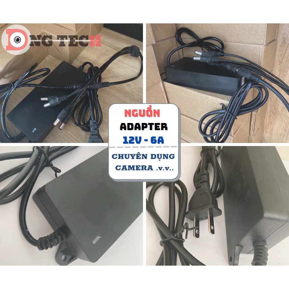 Nguồn camera 12V - 2A  5A tốt có đèn, có móc treo. Adapter cho camera và các thiết bị tương thích giá rẻ.