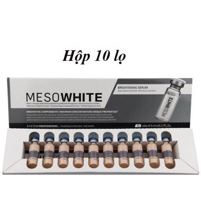 . Cấy phấn Hàn Quốc mesowhite - Hộp 10 ống.