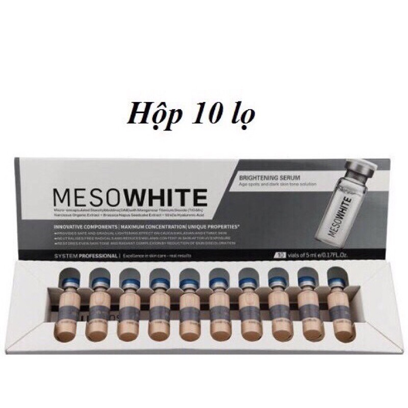 [Shop]. Cấy phấn Hàn Quốc mesowhite - Hộp 10 ống.[Spa]