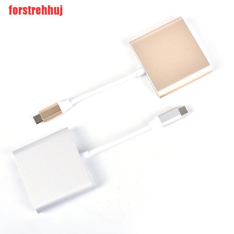 {forstrehhuj}4K USB 3.1 Hub Converter Type-c To USB 3.0/HDMI/TypeC Female Charger AV Adapter