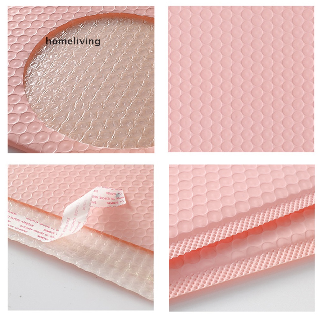 10 Cái phong bì đóng gói bong bóng màu hồng trọng lượng nhẹ tự dán đóng để đồ vật vận chuyển