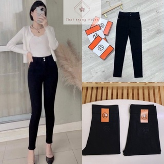 Quần legging nữ cạp cao dài nâng mông có túi cúc khóa kéo - Quần legging đen nữ dài co giãn gen bụng vải dày Umi ôm dáng
