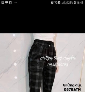 Quần đũi kẻ lửng li gấu - TH