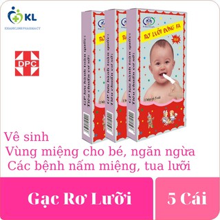 Gạc Rơ Lưỡi Đông Pha Hộp 5 Cái- Rơ lưỡi, vệ sinh khoang miệng cho bé, hạn chế tưa lưỡi