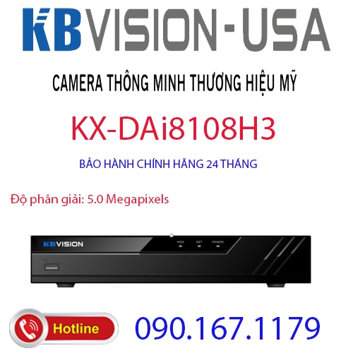 Đầu ghi hình 8 kênh 5 in 1 KBVISION KX-DAi8108H3