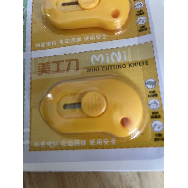 Dao rọc giấy M&G ASSN2243/ ASSN2242 mini lưỡi ngắn và lưỡi dài 9 mm , hình củ Cà Rốt