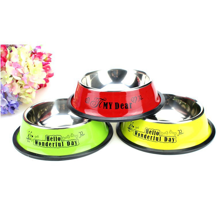 Bát ăn inox cho chó mèo