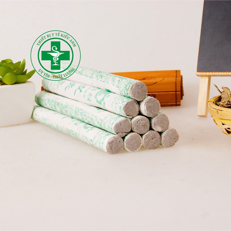 Điếu Ngải 5 Năm - Ngải Nhung Cao Cấp hộp 10 điếu thơm nguyên mùi ngải