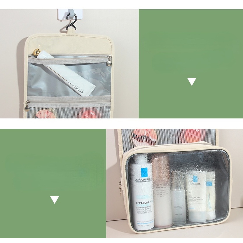 Túi Đựng Mỹ Phẩm Đi Du Lịch Chống Thấm Nước Có Ngăn Khô Và Ướt Tiện Lợi