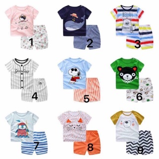 Bộ cotton quảng châu bé trai bé gái hoàng đan nhi
