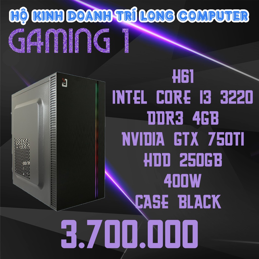 Thùng máy PC Gaming giá rẻ (G1) | Ram 8GB / LED | WebRaoVat - webraovat.net.vn