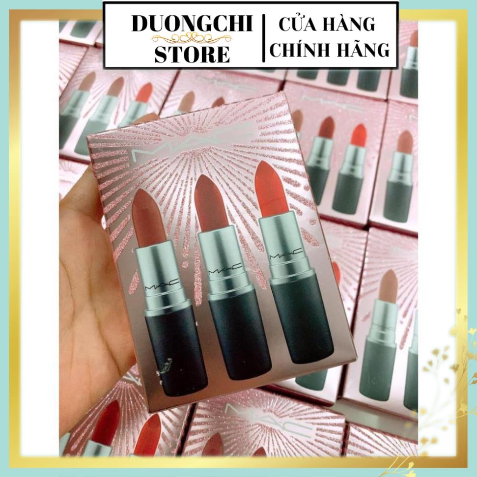 Set 3 Cây Son MAC Matte (Velvet Teddy - Chili - lady danger)
