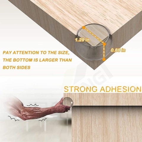 Bộ 4 Miếng Silicone Bọc Cạnh Bàn Chống Va Chạm Bảo Vệ An Toàn Cho Bé