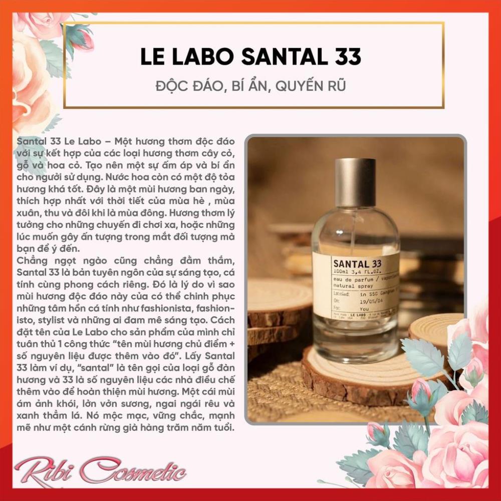 Nước Hoa Unisex mini Le Labo Rose 31 EDP -  Mùi hương Cổ điển, thanh lịch 5ml,10ml 20ml - CoCo.Authentic29