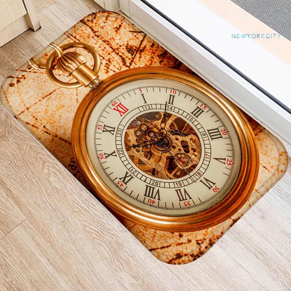 Thảm Lót Sàn Mềm Mại Chống Trượt Hình La Bàn Độc Đáo