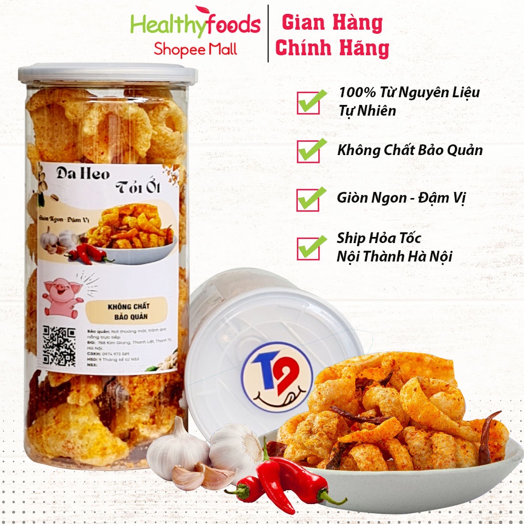 Da heo tỏi ớt T9 hũ pet 160gr đặc biệt giòn ngon đậm vị ngon mê ly