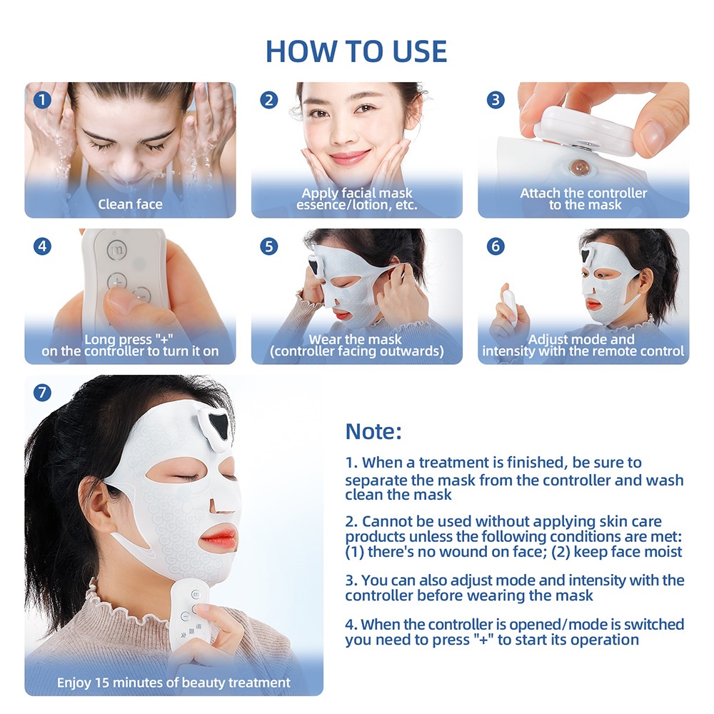 Foreverlily Mặt Nạ Làm Đẹp Mềm Mại Với 3 Chế Độ Và 10 Mức Độ Có Thể Sạc Lại Công cụ sắc