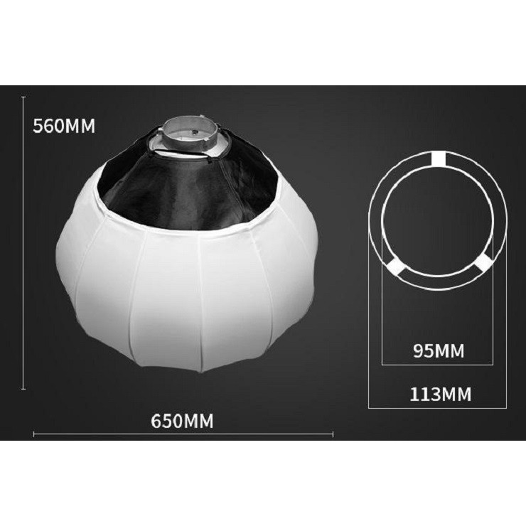 Softbox cầu 45cm, 65cm, 80cm khuếch tán ánh sáng