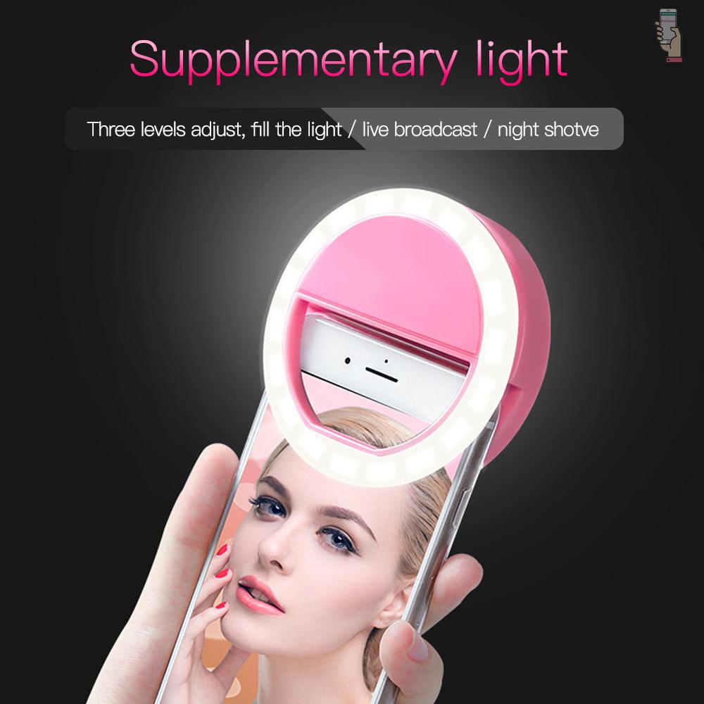 Đèn Led Tròn Kẹp Điện Thoại Hỗ Trợ Chụp Ảnh Selfie | BigBuy360 - bigbuy360.vn