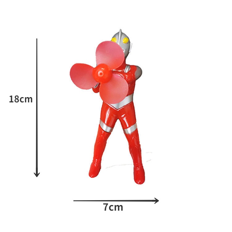 Quạt Điện Cầm Tay Mini Siêu Nhân Ultraman Có Đèn Phát Sáng Kích Thước Nhỏ Cho Bé Trai Và Bé Gái