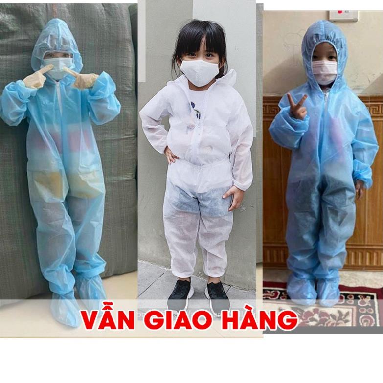 Đồ bảo hộ cho bé kèm kính chắn giọt bắn - Bảo hộ Tâm Phát
