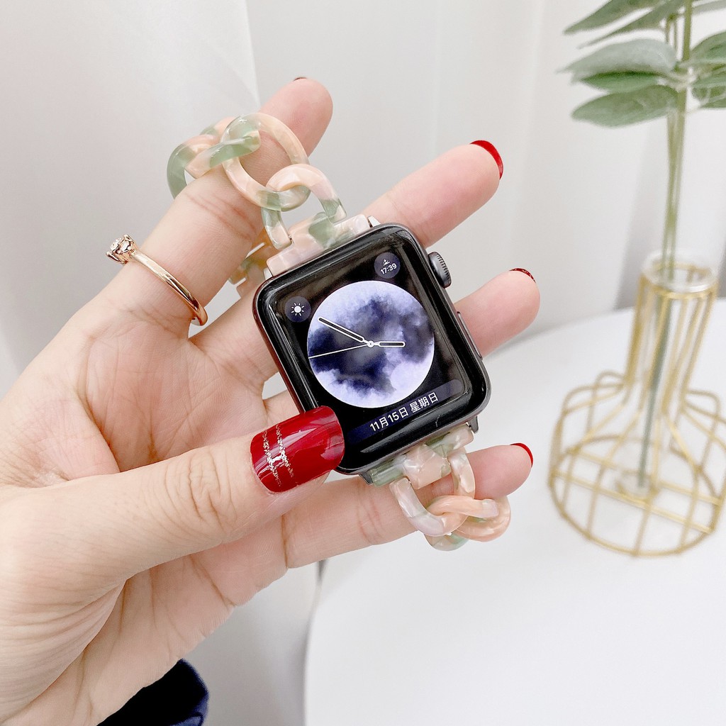 Dây Đeo Đồng Hồ Họa Tiết Cẩm Thạch Cho Apple Watch 2 / 3 / 4 / 5 / 6 / Se Kích Thước 44mm 40mm 38mm 42mm