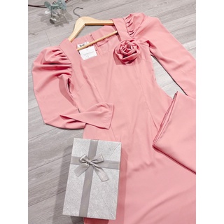 Set áo dài hồng nơ ngực ( cả bộ)
