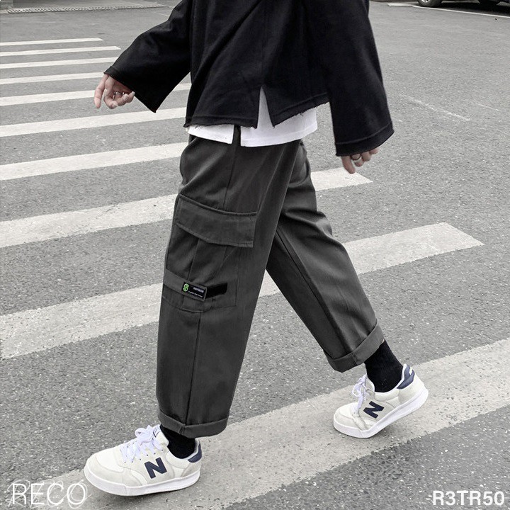 Quần vải nam nữ Hàn Quốc cao cấp dáng rộng Trousers Loose R3TR50