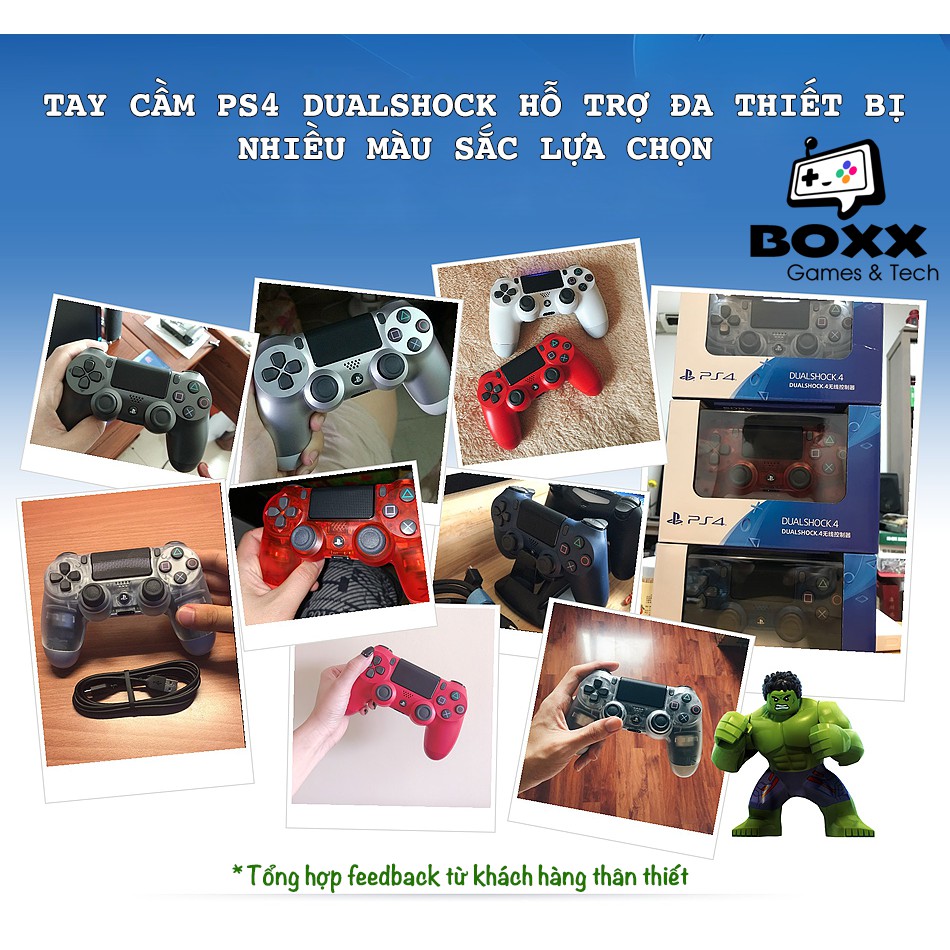 Tay cầm Ps4 Slim/Pro chính hãng nhiều màu, tay cầm chơi game ps4 dualshock