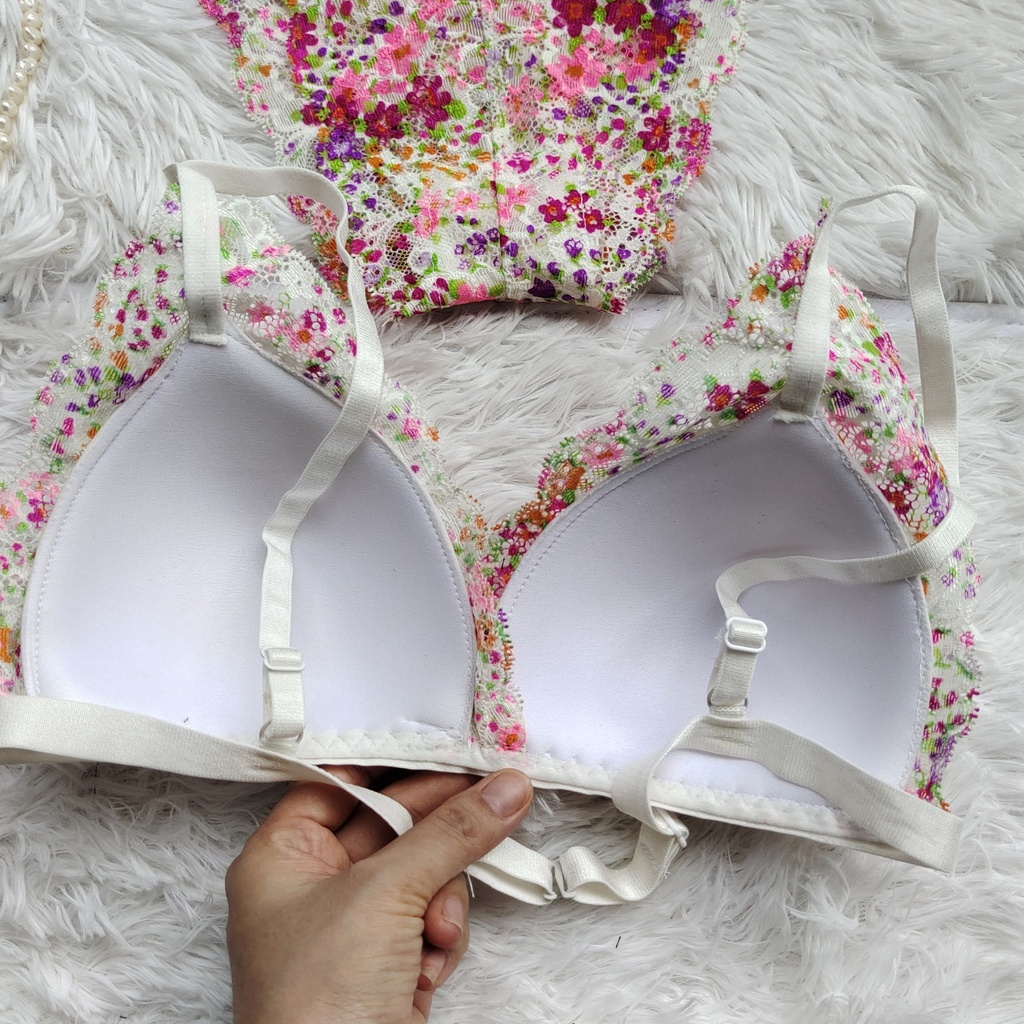 Set Bra - Bralette ren sexy không gọng, mút mỏng - Màu kẹo ngọt - NY71 - Bộ đồ lót nữ