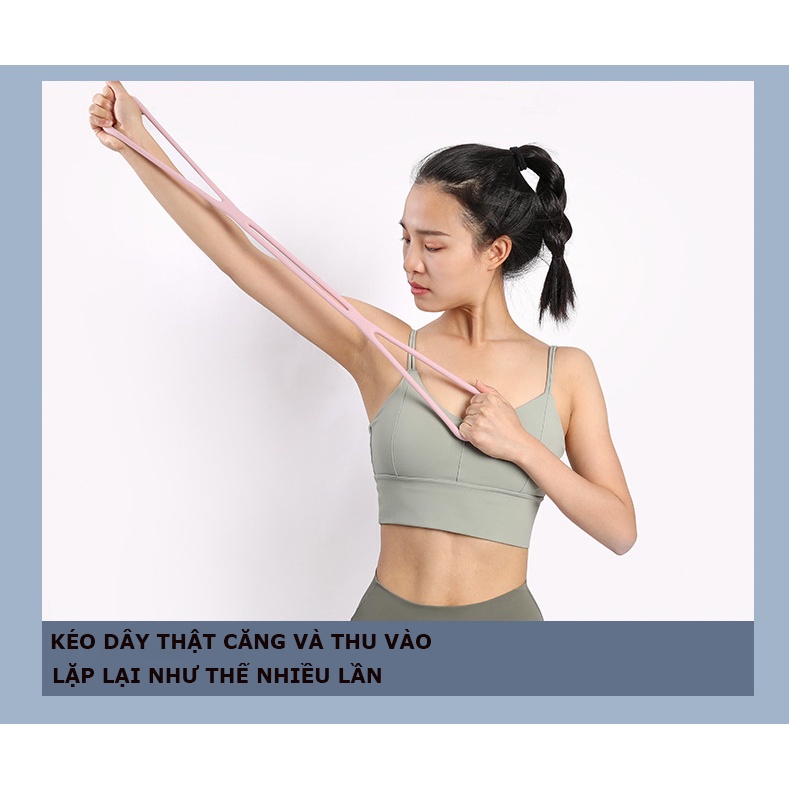 Dây Tập Yoga 8 Rally Back Training, Dây Đàn Hồi Làm Thon Gọn Săn Chắc Cơ Thể, Kéo Giãn Vai Và Cổ, Tập Yoga Tại Nhà