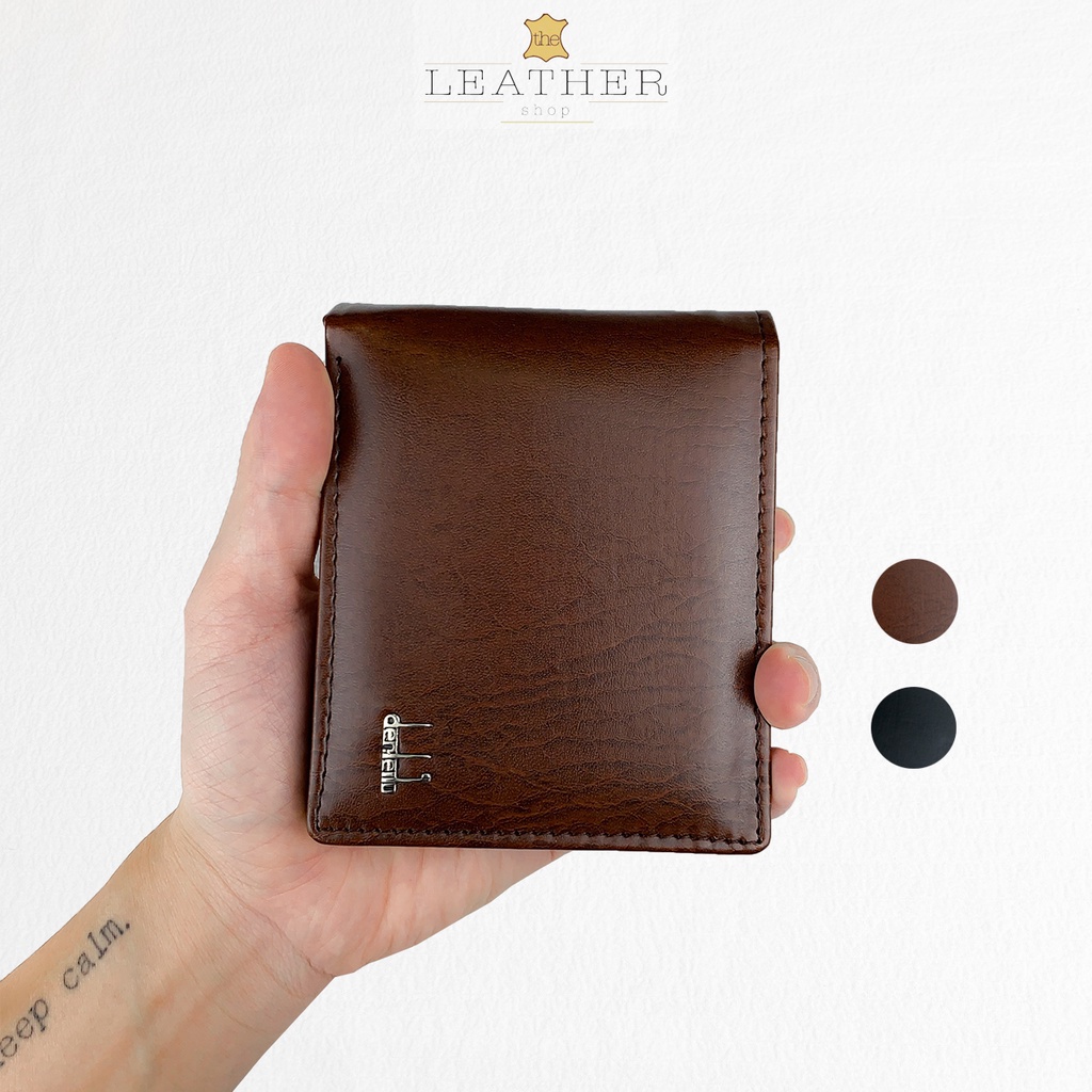 Ví nam cầm tay thời trang cao cấp đẹp nhiều ngăn bóp da nam dáng đứng ngang mini nhỏ gọn giá rẻ Leather V030