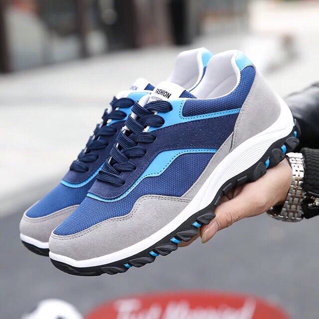 Giày thể thao nam Da lộn cao cấp màu xám xanh-GS3 Giày nam cao cấp HOT SALE ! ! ! ? 2020 👡Tốt nhất NEW new