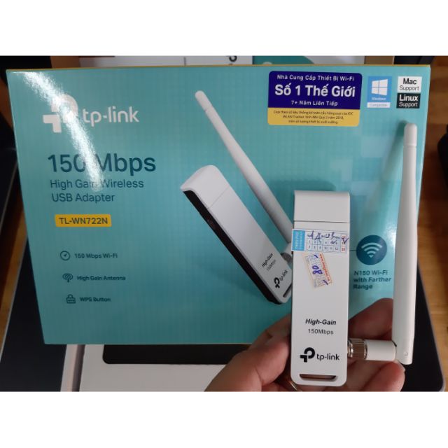 FREE SHIP 99K__USB thu sóng Wifi tp-link TL-WN722N BH chính hãng 2 năm