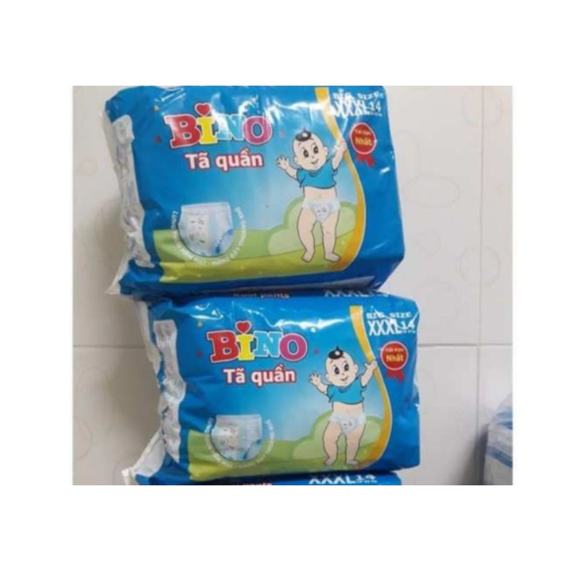 ( Combo 2 bịch)Tã quần Bino XXXL Bigsize 14 miếng ( 18_35kg)