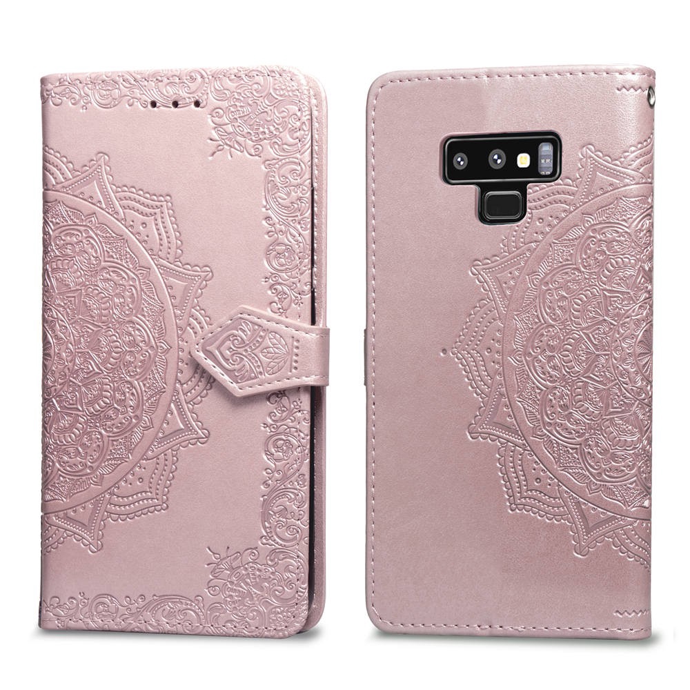 Bao Da Pu Điện Thoại Nắp Lật Kiêm Giá Đỡ Họa Tiết Hoa Cho Samsung Galaxy Note 9 Sm-N960F Galaxy Note 9 Note9